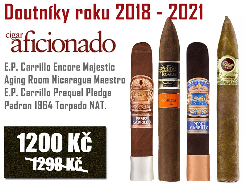 SET doutníků roku 2018 - 2021 Cigar Aficionado - 4 ks